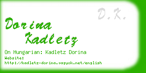 dorina kadletz business card